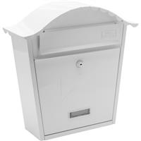 Burg-Wachter Classic Post Box in White Galvanised Steel