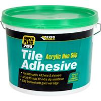 Everbuild 701 Non Slip Wall Tile Adhesive 7.5kg in Beige Acrylic