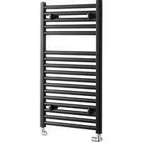 Towelrads Pisa Straight Towel Radiator 800 x 400 1078Btu in Black Steel