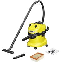 Karcher Krcher WD 4 Wet and Dry Vacuum 1000W in Yellow Plastic