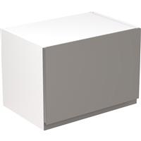 Kitchen Kit Flatpack J-Pull Kitchen Cabinet Wall Bridge Unit Super Gloss 500mm in Dust Grey MFC