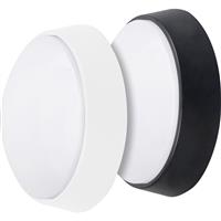 Integral LED Tough Shell Compact Circular Bulkhead IP65 10W 1000lm 3CCT in White And Black Trims Polycarbonate