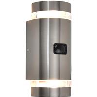 Lutec Focus Wall Light IP44 Stainless Steel PIR