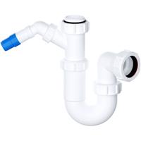 Viva Sink Trap with Single 135deg Nozzle 1 1/2" in White Rubber