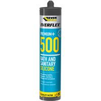 Everbuild Everflex 500 Bath & Sanitary Silicone 295ml in White