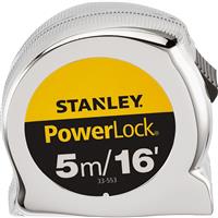 Stanley Micro Powerlock Tape Measure 5m/16' in Yellow Steel