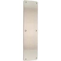 Eclipse Stainless Steel Finger Plate Radius Corners Satin 400x75mm in Silver