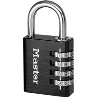 Master Lock Combination Padlock Aluminium 40 x 78 x 15mm in Black Steel