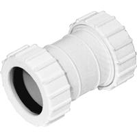 Aquaflow Compression Straight Coupling 40mm in White