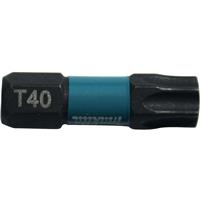 Makita Impact Rated Bit T40 x 25mm (2 Pack) in Black