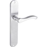 Designer Levers Capri Door Handles Long Latch Brushed (Pair) in Nickel