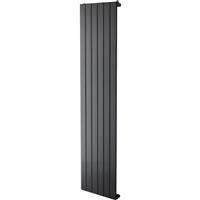 Purmo Tesni Eve Single Panel Designer Radiator 1500 x 433mm in Matt Charcoal Steel