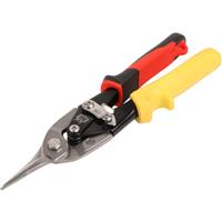 Minotaur Aviation Snips 250mm Straight in Red/ Yellow/Black Rubber/Steel