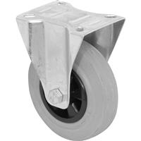 MOVE IT Fixed Wheel Castor 125mm 100kg in Grey Rubber