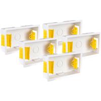 Appleby Dry Lining Boxes 2 Gang 35mm Trade Pack (5 Pack) Plastic