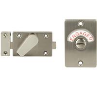 Lockworks Bathroom Indicator Bolt Satin (Pair) in Chrome