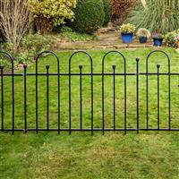 Apollo Easy Fit Fence Panel 92 x 121cm (8 Pack) in Black Galvanised Steel