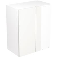 Kitchen Kit Flatpack Slab Kitchen Cabinet Wall Blind Corner Unit Super Gloss 600mm in White MFC