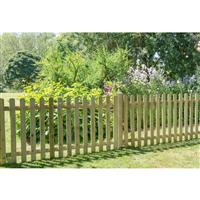 Forest Garden Pressure Treated Heavy Duty Pale Fence Panel 6' x 3' (3 Pack) in Natural Timber