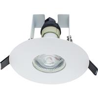 Integral LED Evofire Fire Rated Downlight 70-100mm IP65 w/ Insulation Guard in White Glass