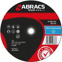 Abracs Trade Metal Grinding Disc 230mm x 6mm x 22mm Steel