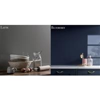AluSplash Double-Sided Splashback 800 x 900mm Latte / Blueberry in Latte/Blueberry Aluminium