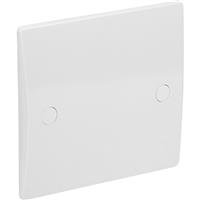 Axiom Low Profile Blank 1 Gang in White Plastic