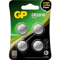 GP Lithium Coin 3V CR/DL2016 (4 Pack)