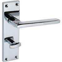 Eclipse Auriga Door Handles Polished Bathroom (Pair) in Chrome Zinc/Aluminium