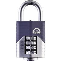 Squire Vulcan Combination Padlock 50 x 8 x 26mm in Blue Die Cast Zinc Alloy