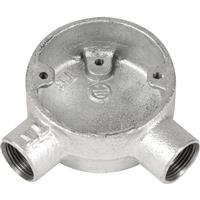 Deta Metal Conduit Angle Box 20mm in Silver