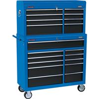 Draper Combined Roller Cabinet and Tool Chest 40" 19 drawer in Blue Steel