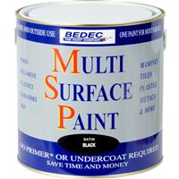 Bedec Multi Surface Paint Satin 2.5L in Black Plastic