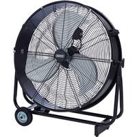 Draper Drum Fan 24/610mm 125W 230V in Black Rubber