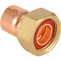 Made4Trade End Feed Straight Tap Connector 22mm x 3/4 (2 Pack) in Copper