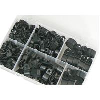 Termination Technology Assorted P Clips Kit Black 4.8-27.9mm Nylon