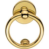 Carlisle Brass Victorian Ring Door Knocker Polished Brass in Gold