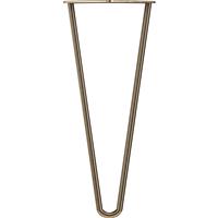 Rothley 2-Pin Hairpin Leg 350mm Antique (4 Pack) in Brass Steel