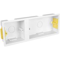 Appleby Dry Lining Box 2 Gang + 1 Gang in White Plastic