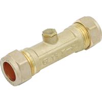 Flume Double Check Valve 15mm in Gold Dzr Brass