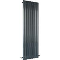 Ximax Devon Round Tube Designer Radiator 1800 x 435mm 4178Btu in Anthracite Steel