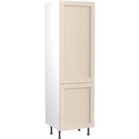 Kitchen Kit Flatpack Shaker Kitchen Cabinet Tall Fridge & Freezer 70/30 Unit Ultra Matt 600mm in Cashmere MFC