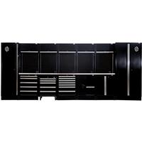 Bunker Modular Storage Combo 25 PC with Sink and Stainless Steel Worktop in Black