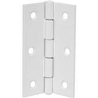 Perry Butt Hinge 75mm (2 Pack) in White Steel