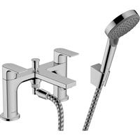 Hansgrohe Rebris E Bath Shower Mixer Tap in Chrome Brass