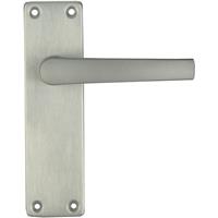Lockworks Manila Contract Aluminium Door Handle Long Latch Satin (Pair) in Chrome