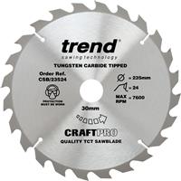 Trend Craft Circular Saw Blade 235 x 24T x 30mm CSB/23524