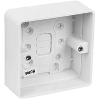 MK Moulded Box 1 Gang 30mm in White Plastic