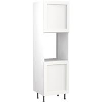 Kitchen Kit Flatpack Shaker Kitchen Cabinet Tall Single Oven Unit Ultra Matt 600mm in White MFC