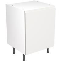 Kitchen Kit Flatpack J-Pull Kitchen Cabinet Base Unit Ultra Matt 600mm in White MFC